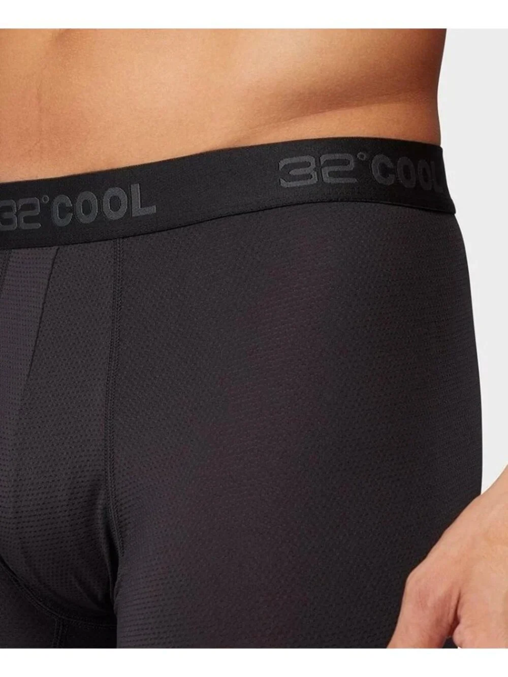 NWT 32 Degrees Cool Men's L 3-Pack Boxer Briefs Comfort Mesh Black C1385